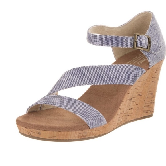 Clarissa slate blue wedge heel - Picture 8 of 15